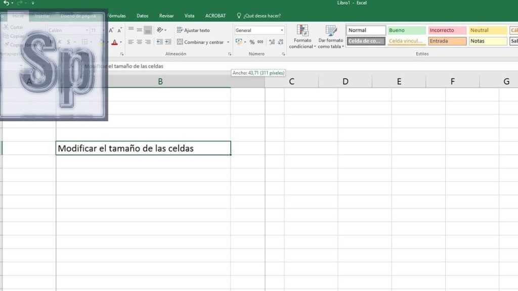 cambiar tamano de celda en excel sin alterar columna