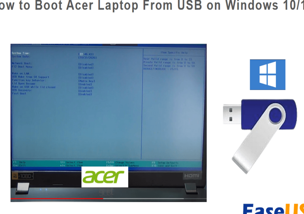 como acceder al boot menu en una acer aspire one en 4 pasos