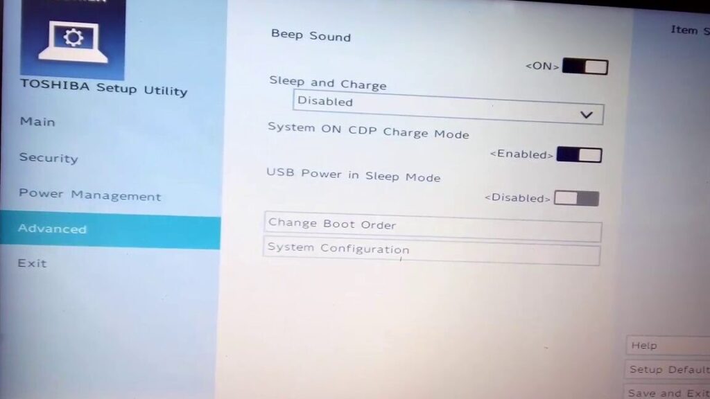 como acceder y configurar bios en toshiba satellite