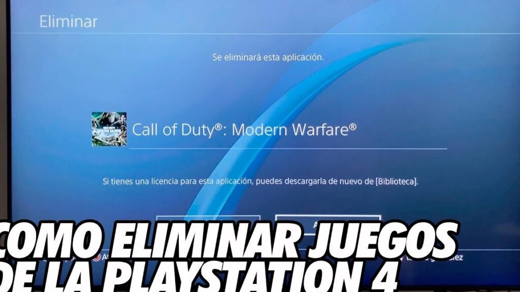 como borrar juegos de ps4 para liberar espacio en la consola