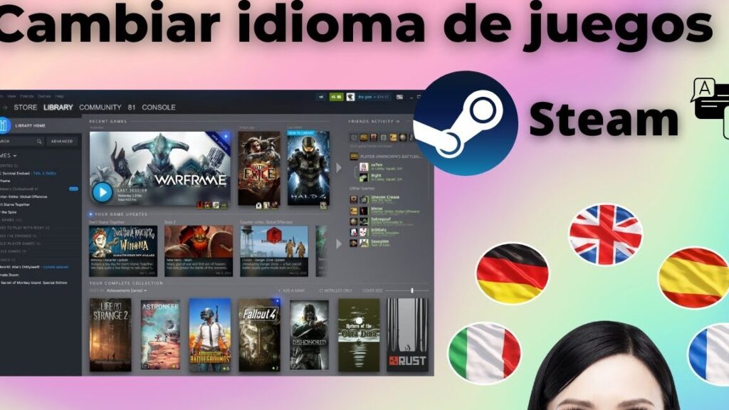 como cambiar el idioma de un juego en la plataforma de steam