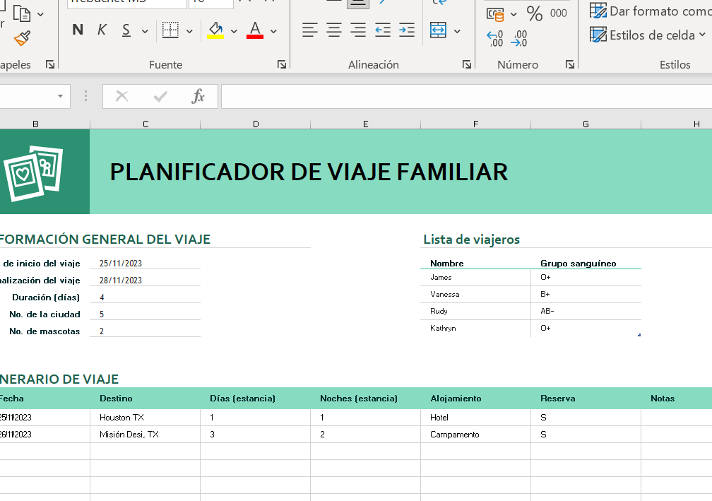 como crear un diario de viaje en excel en 5 sencillos pasos