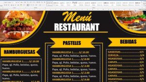 como crear un menu de restaurante en word en 11 pasos