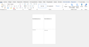 como dividir una hoja en 4 secciones en microsoft word