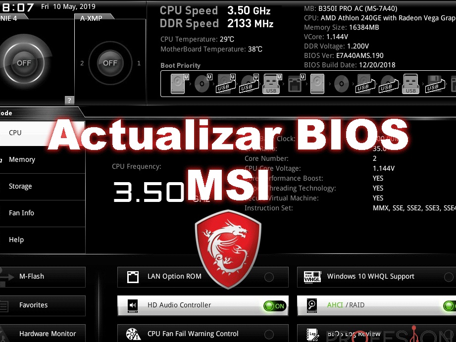 como ingresar a la bios en una placa base msi