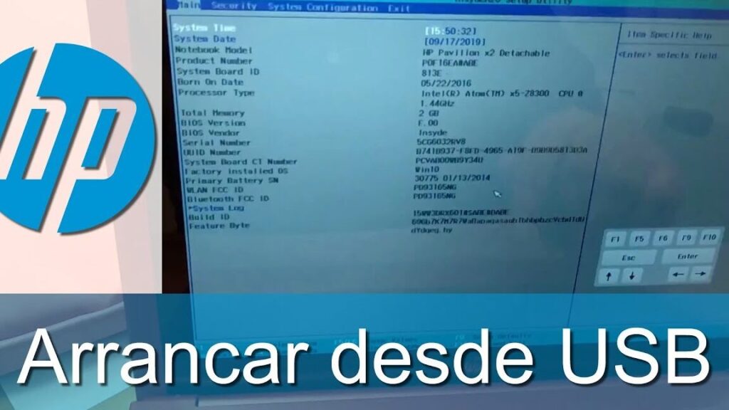 como iniciar una computadora hp desde un dispositivo usb