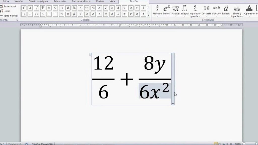 como puedo crear fracciones en word facilmente en 6 pasos