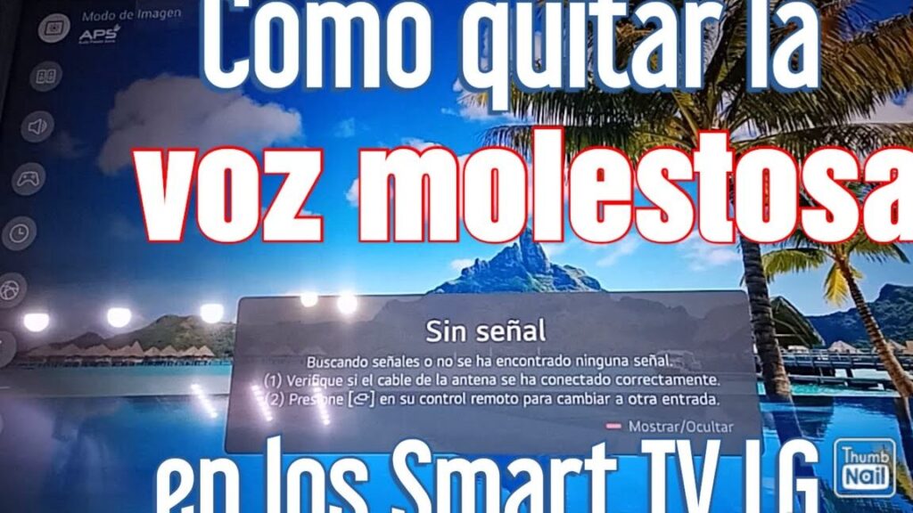 como puedo desactivar la voz en mi televisor lg