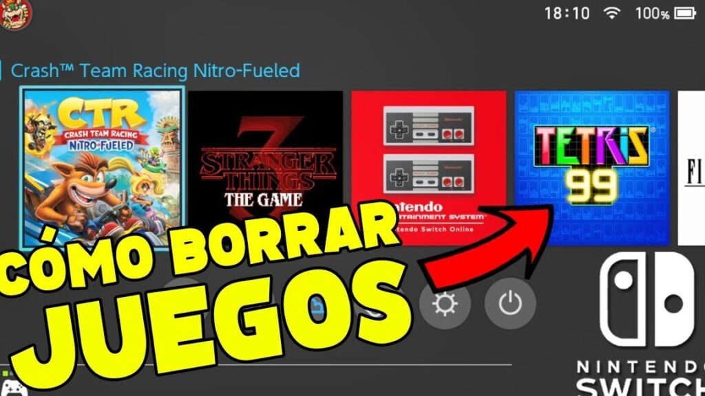 como puedo desinstalar juegos en mi nintendo switch