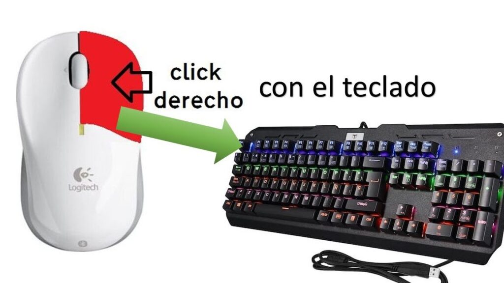 como puedo emular el clic derecho del raton utilizando el teclado