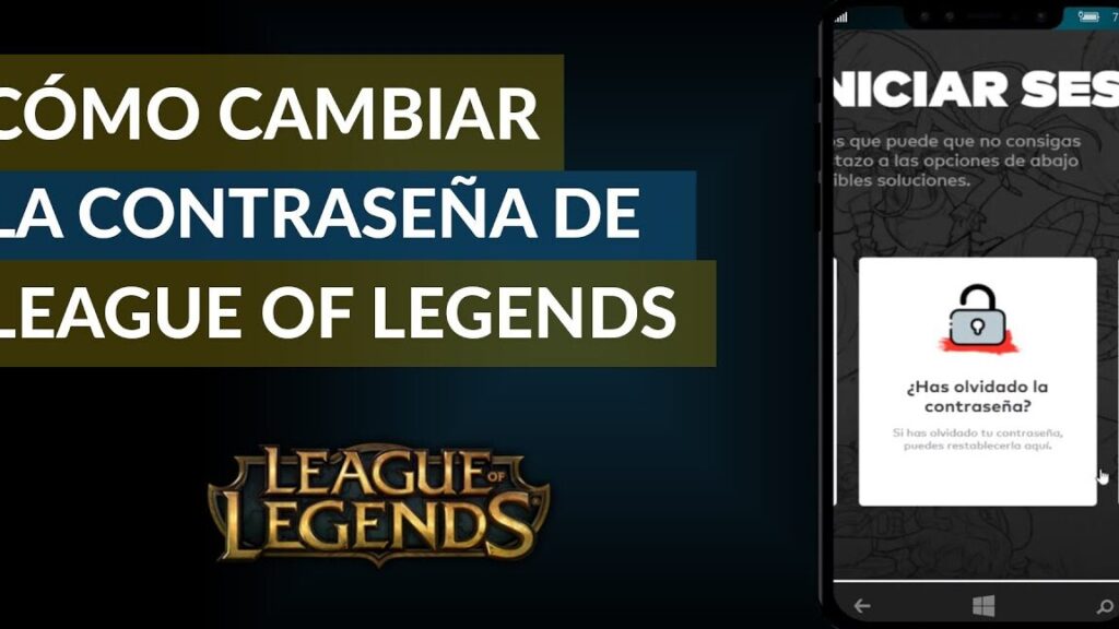 como puedo modificar mi contrasena en league of legends