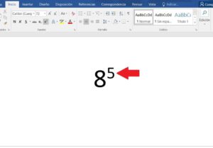 como se escriben exponentes en microsoft word