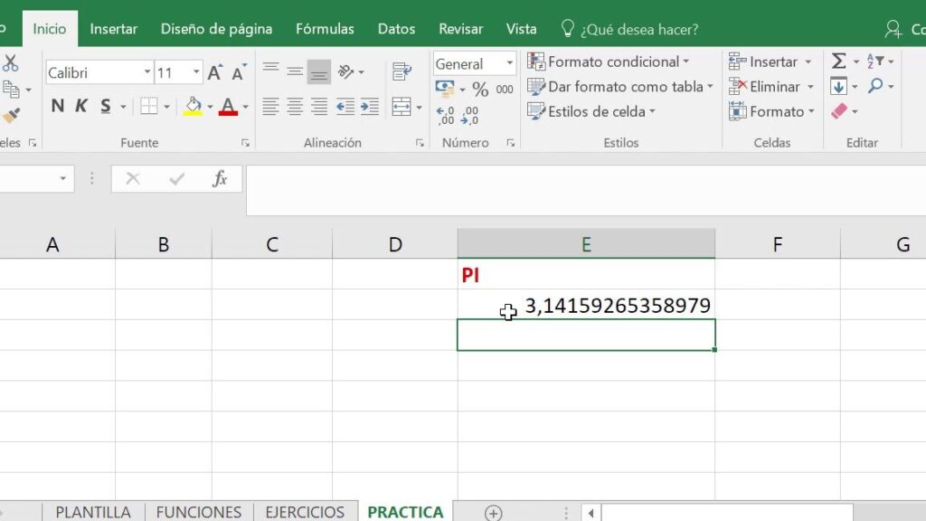 como se puede utilizar el valor de pi en excel de forma sencilla