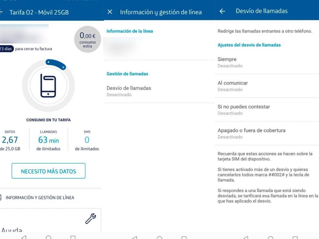 como se pueden desviar llamadas en un telefono o2