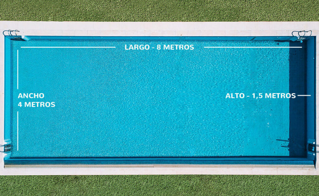 cual es la capacidad de tu piscina en metros cubicos