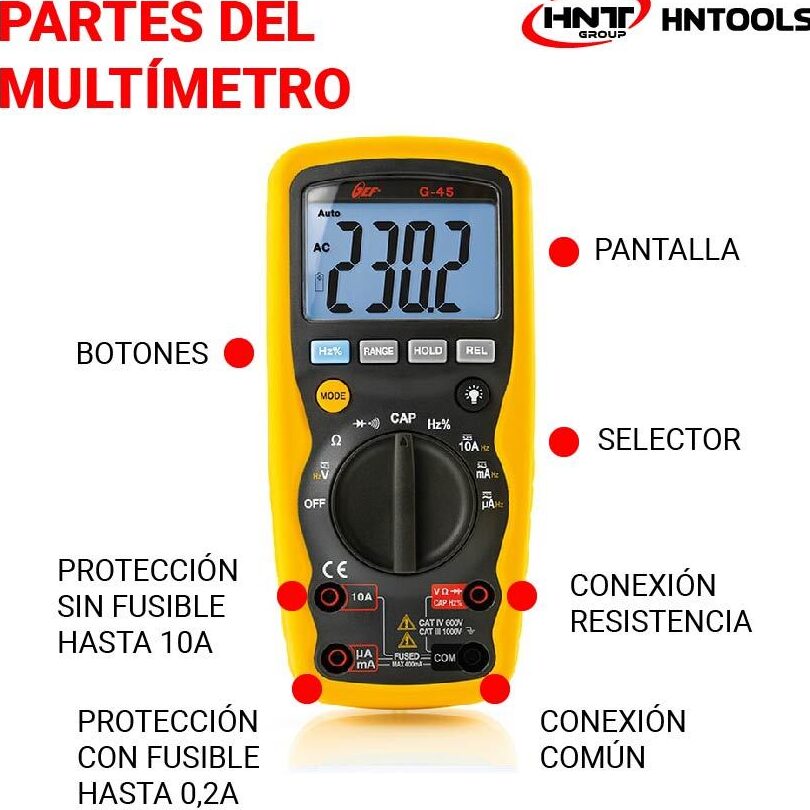 que es y como opera un multimetro digital de forma basica