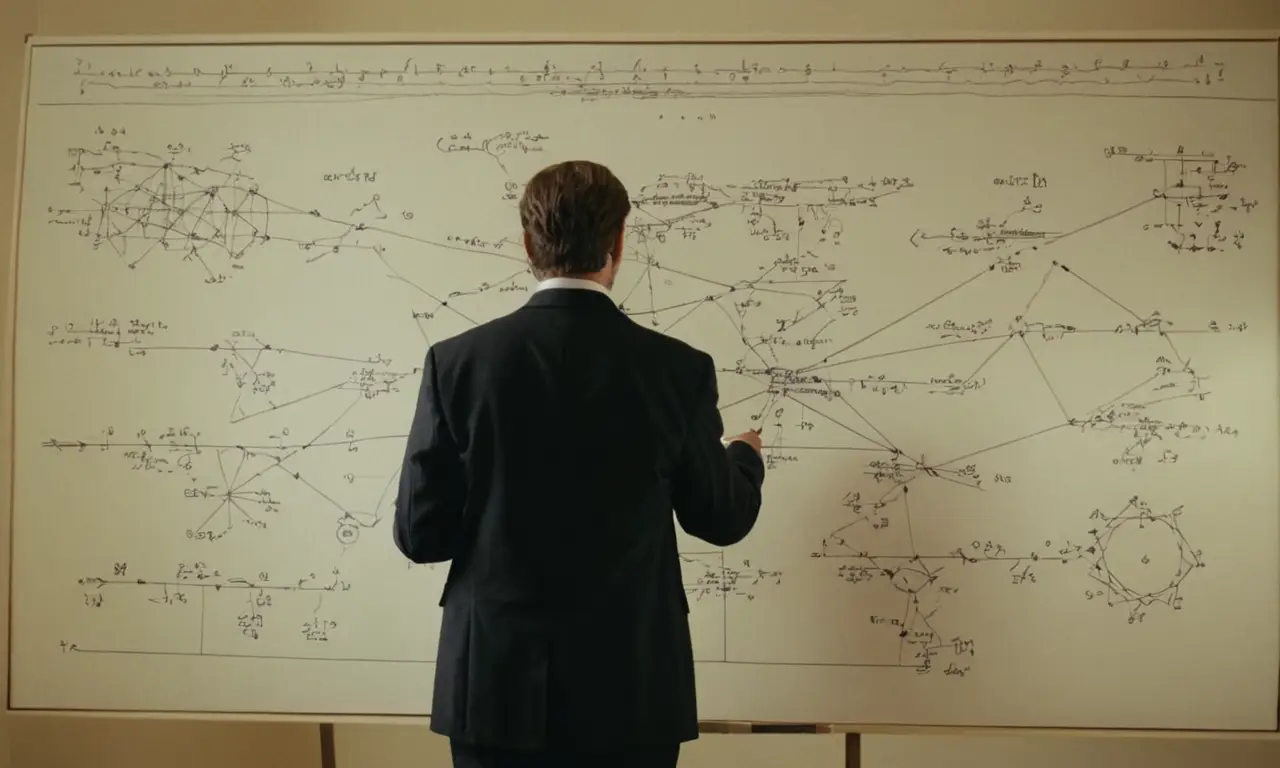 Un matemático usando diagramas para ilustrar una solución basada en analogía.