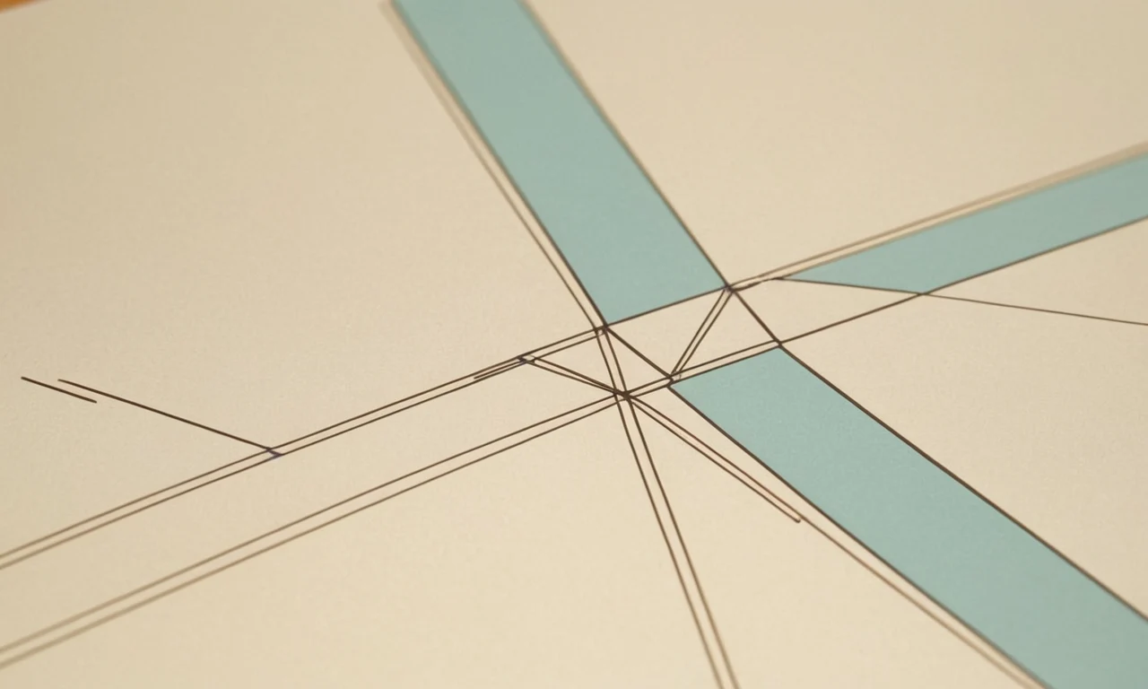 Un diagrama geométrico que muestra un ángulo agudo intersectiendo con otras formas.