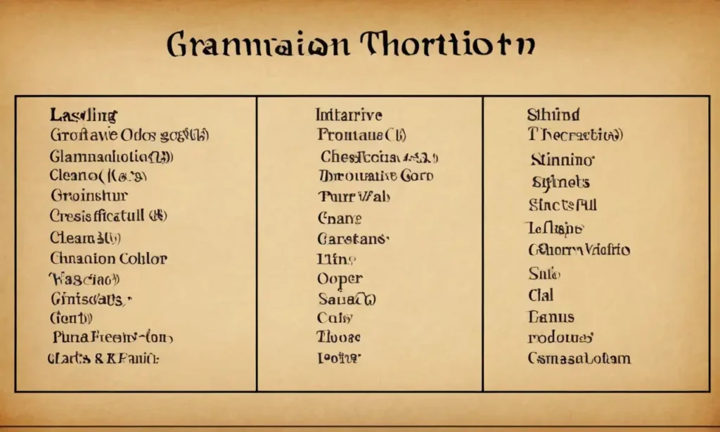 Un gráfico o diagrama que muestra la clasificación de categorías gramaticales.