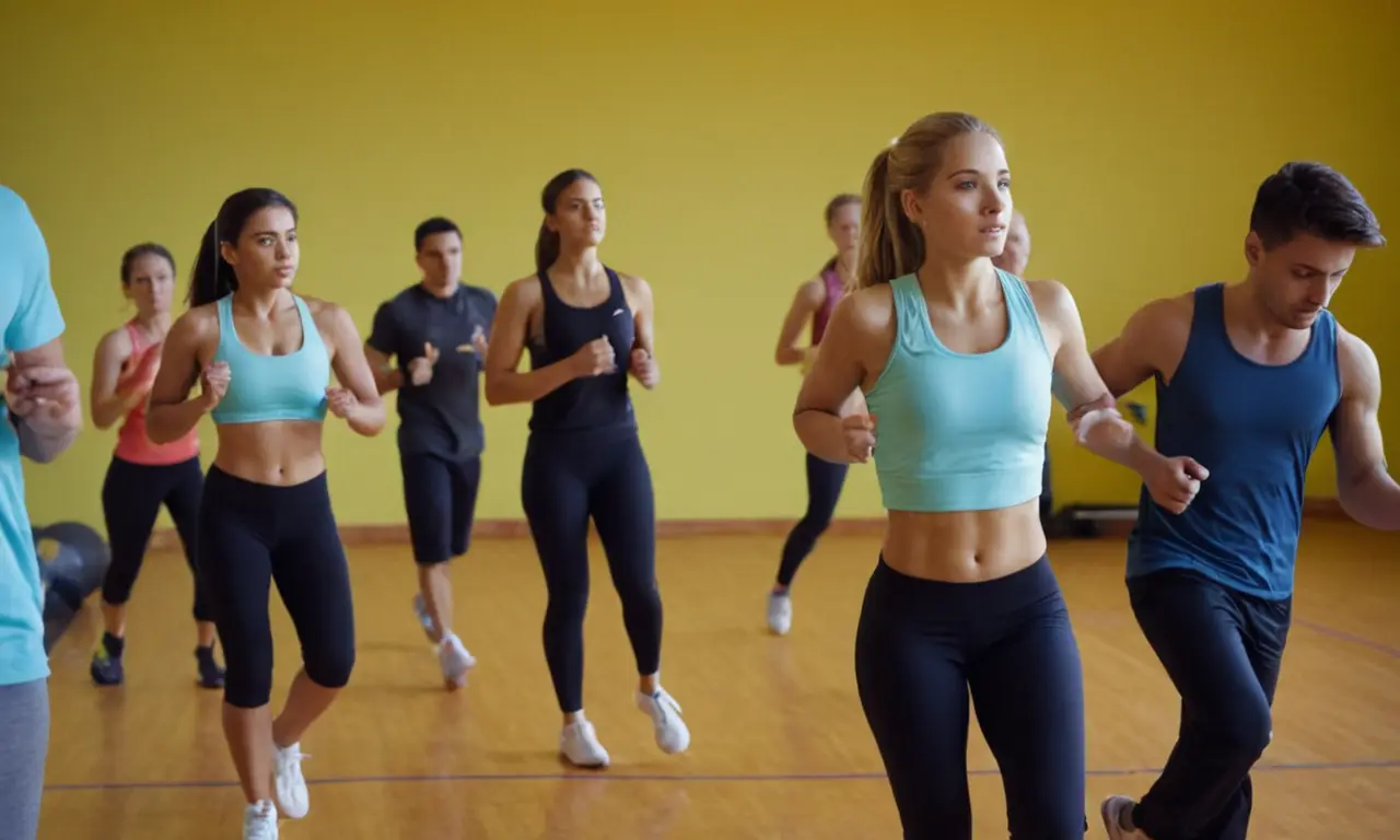 Los estudiantes que realizan diversas actividades físicas bajo la supervisión de un instructor.