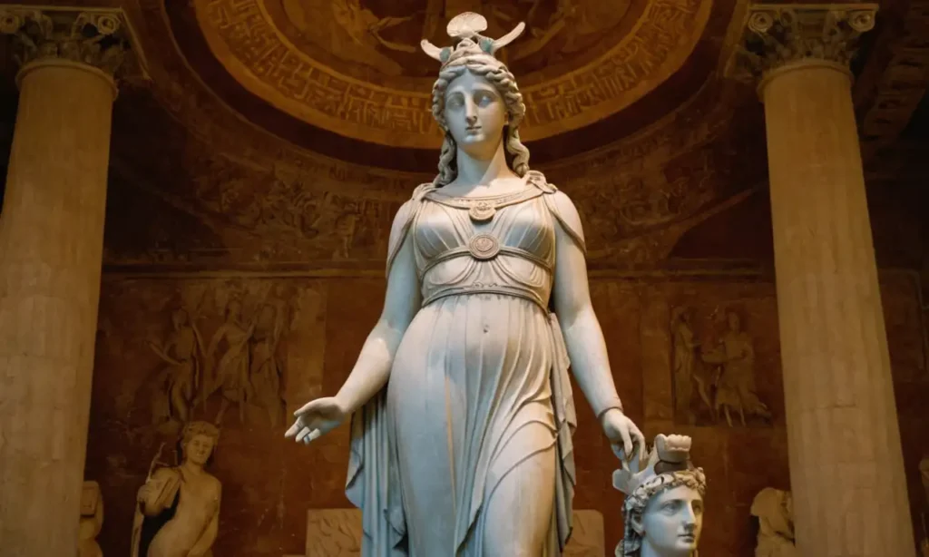 Una estatua majestuosa de Hera