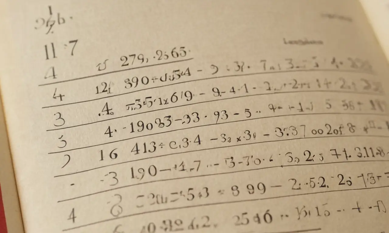 Una página de libro de matemáticas con fórmulas y diagramas relacionados con números enteros y racionales.