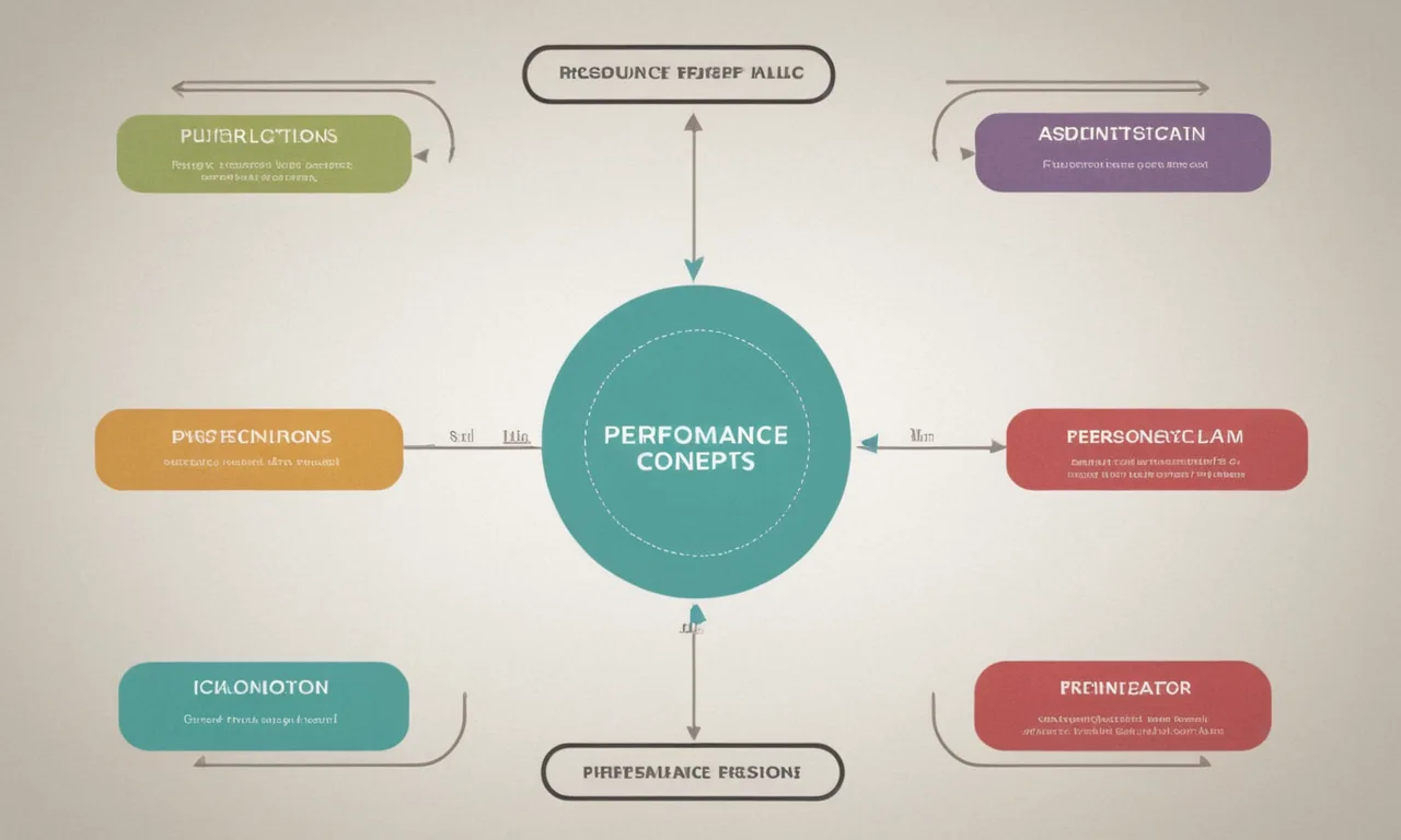 Un diagrama o diagrama que ilustra diferentes tipos de conceptos de rendimiento.