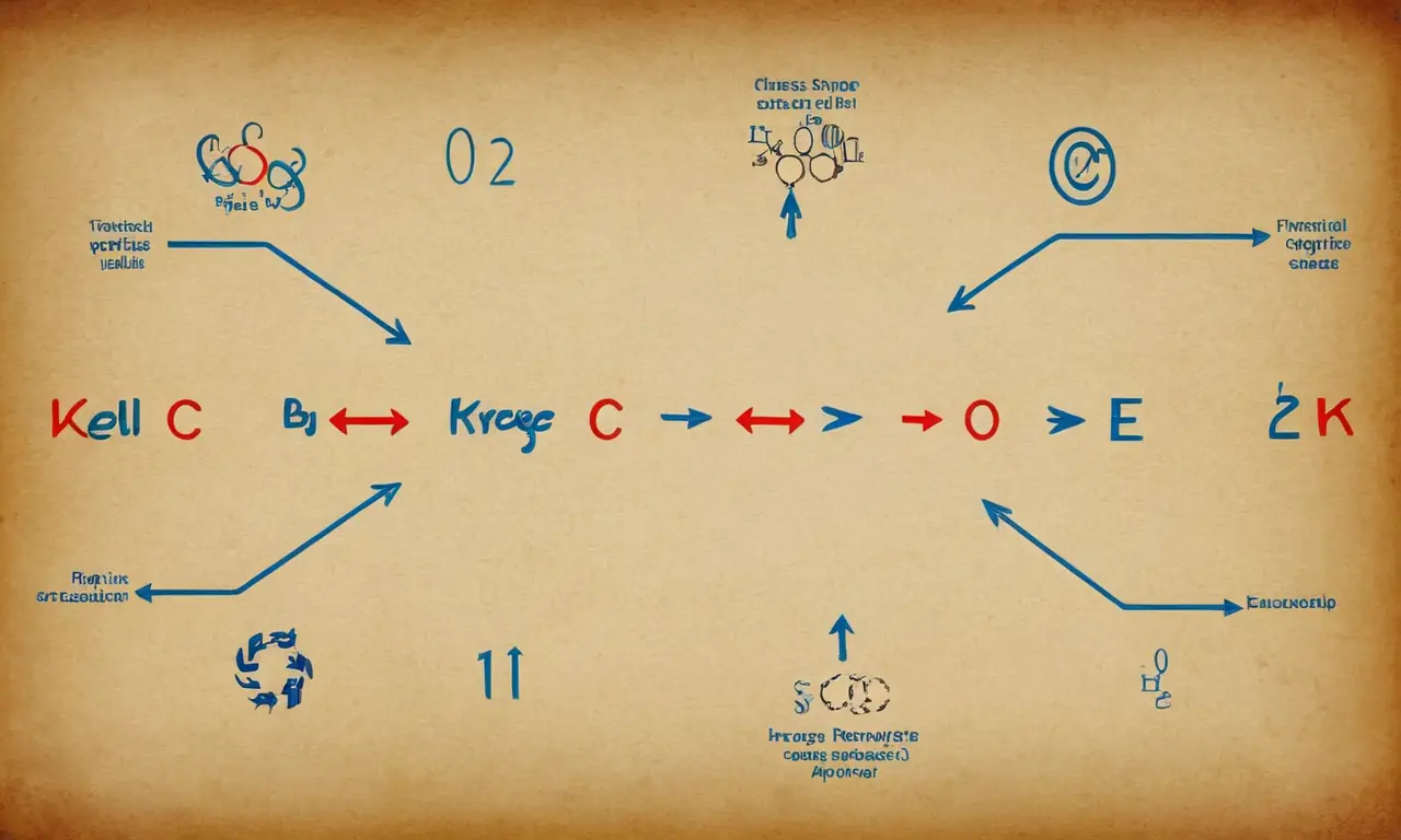 Un diagrama que ilustra las etapas del ciclo Krebs con flechas y símbolos químicos.