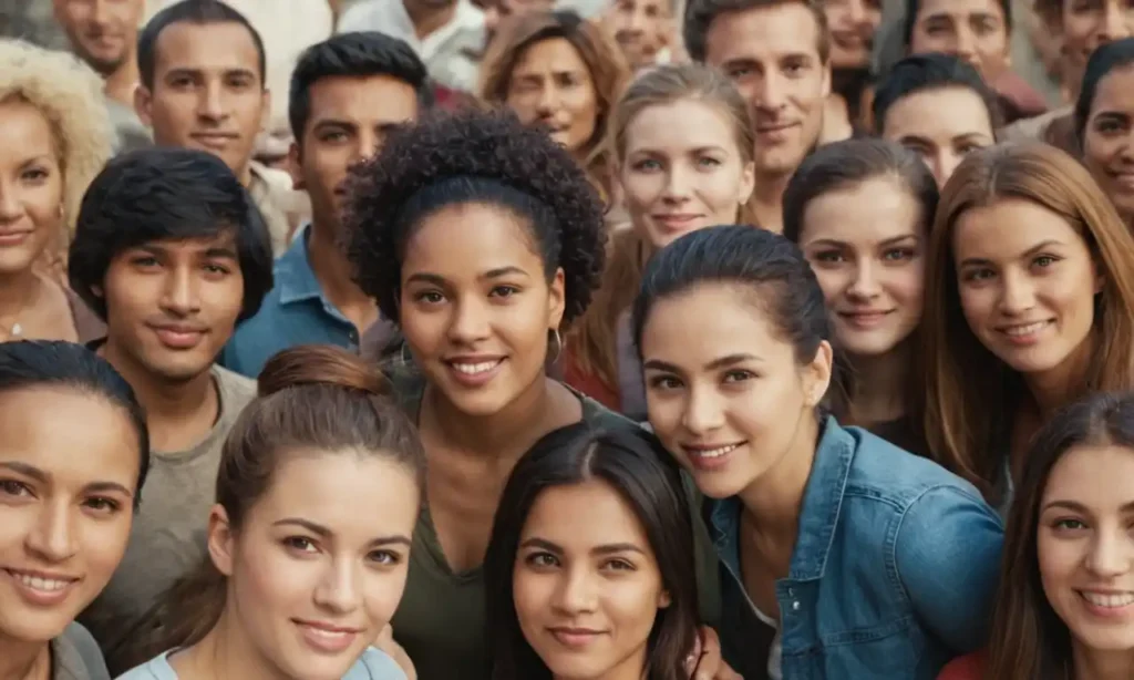 Un grupo diverso de personas de diferentes culturas y orígenes se reunieron.