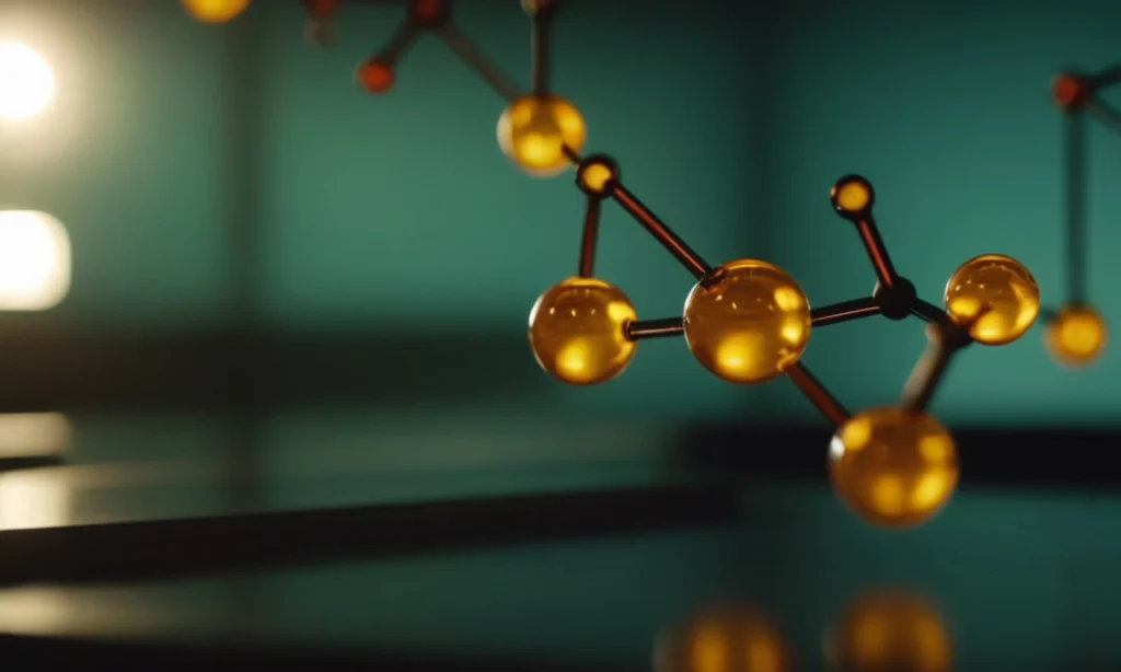 Estructura química o molécula en un entorno de laboratorio.