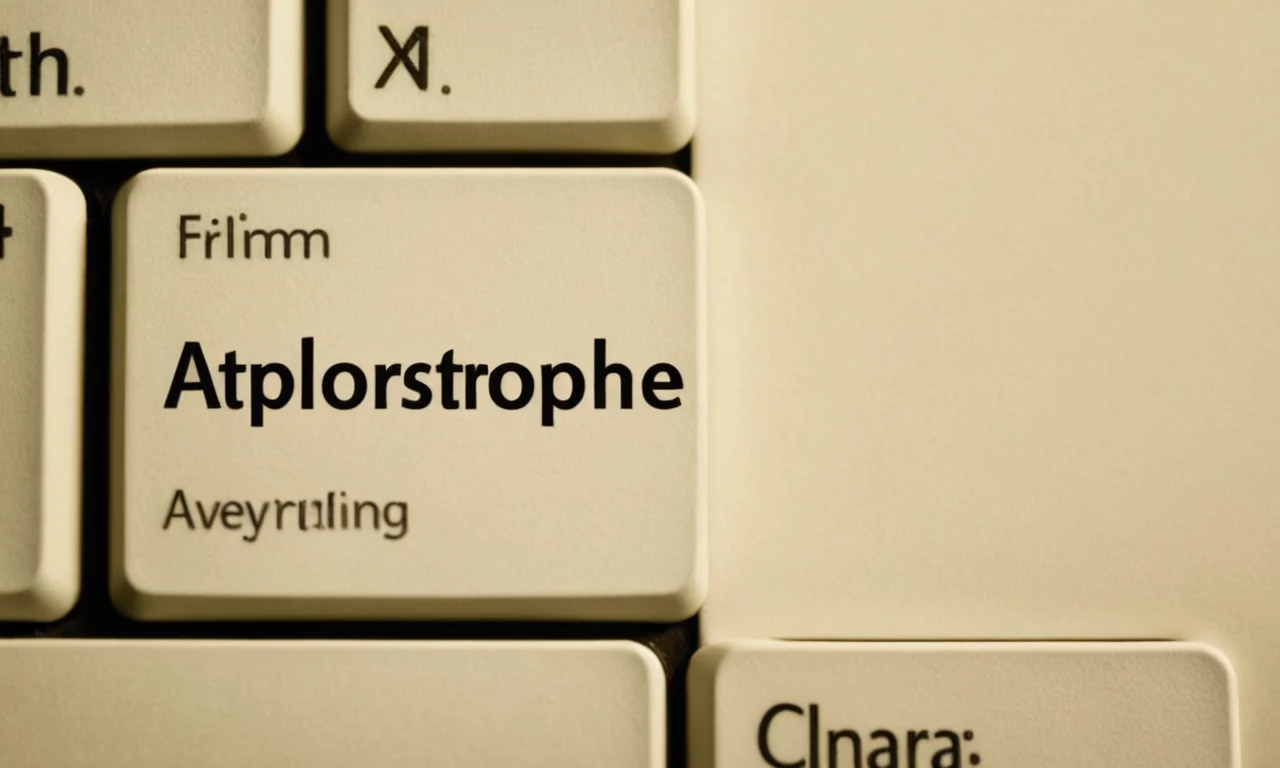 Un cierre de un apostrofe () en un teclado o texto impreso.