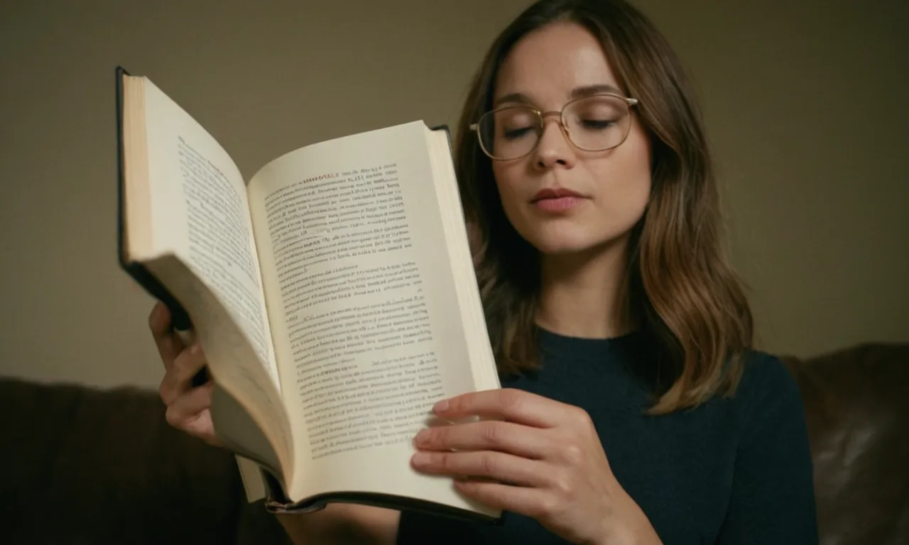 Una persona leyendo un libro con una frase destacada sobre el estrés sílaba.