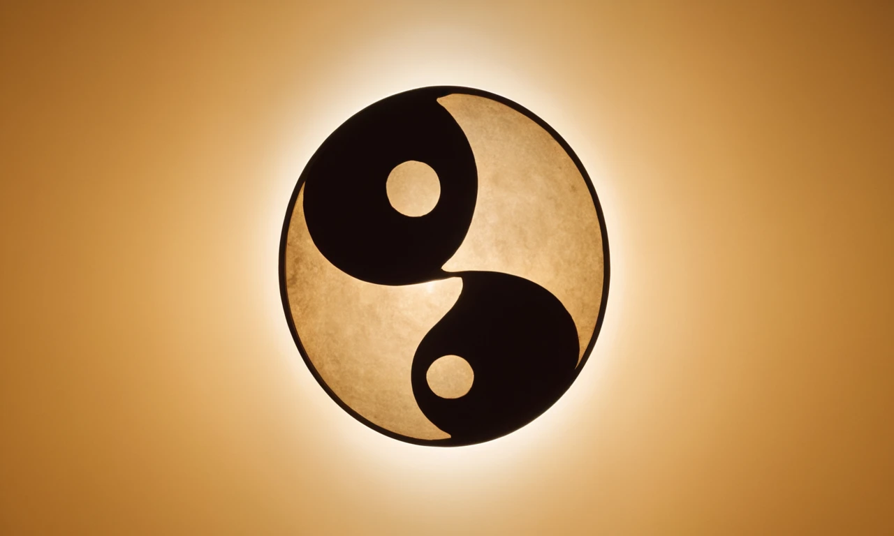 Círculos interconectados de opuestos (yin-yang) en un equilibrio armonioso.